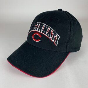 Cincinnati Reds MLB Vintage Black Drew Pearson Strapback Adjustable Hat